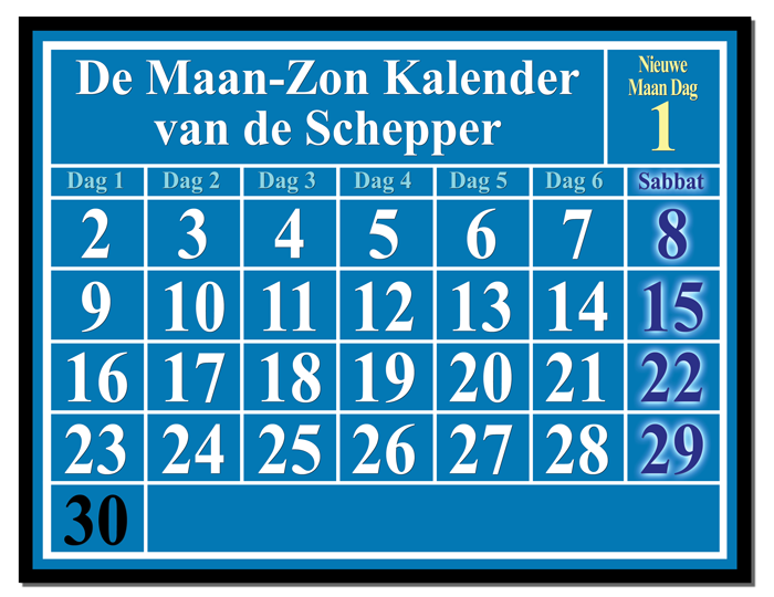 Kalender van de Schepper