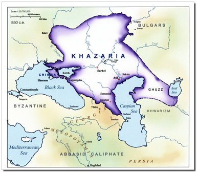 Imperio Khazariano a la altura de su poder.