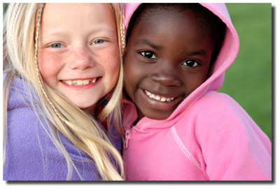 two smiling girls