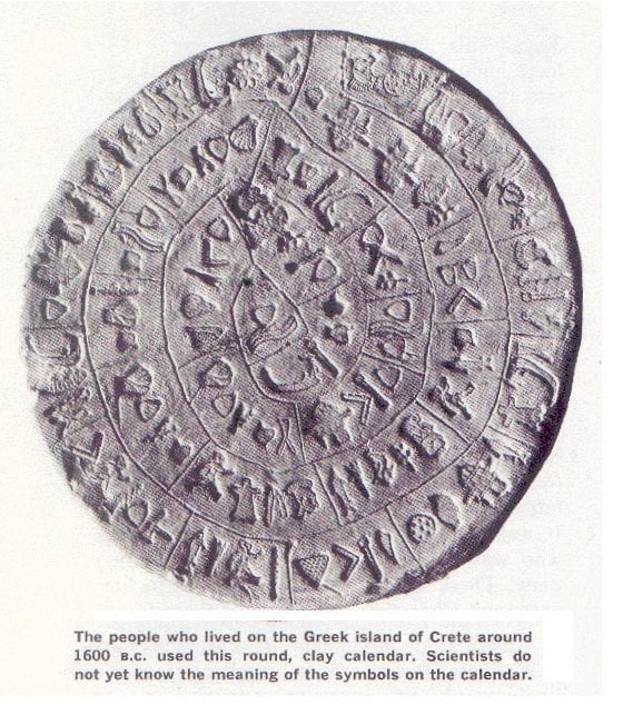 An early Greek calendar from c.a. 1600 B.C.E.