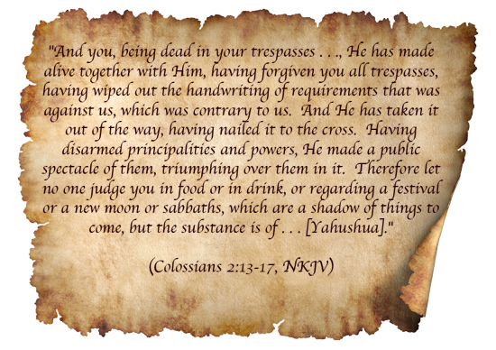Colossians 2:13-17