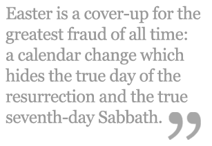 Easter is a cover-up.