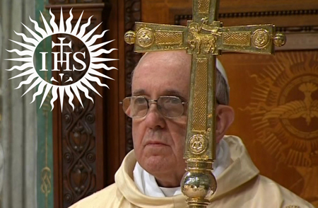 Pous Francis en Jesuit Logo