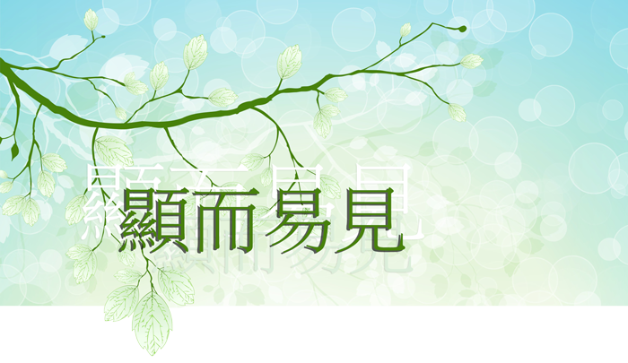顯而易見