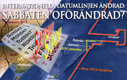Internationella datumlinjen ändrad: Sabbaten oförändrad? 