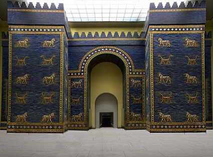 Reconstruction of the Babylonian Ishtar Gate in the Pergamon Museum in Berlin