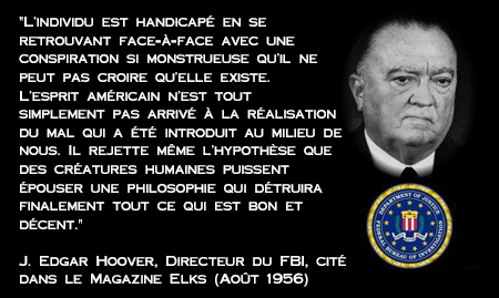 John Edgar Hoover Directeur FBI - cité dans Elks Magazine