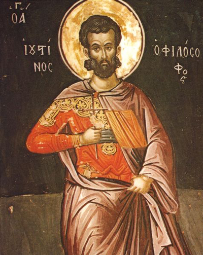 Justin Martyr oleh Theophanes orang Kreta