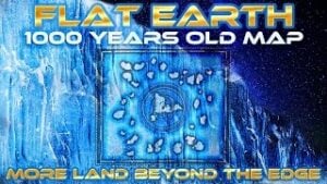 FLAT EARTH - 1000 YEARS OLD MAP Shows MORE Land Beyond ANTARTICA Edge/Ice Wall - Honolulu Map (Thumbnail)
