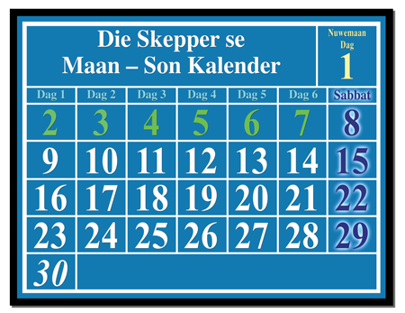 Die Sabbat volgens die Maan image