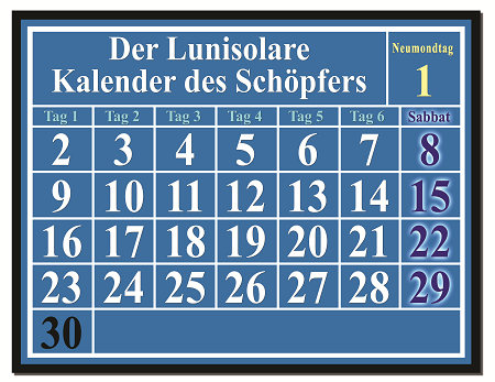 Der Mondsonnenkalender des Schöpfers Der Mondsonnenkalender des Schöpfers