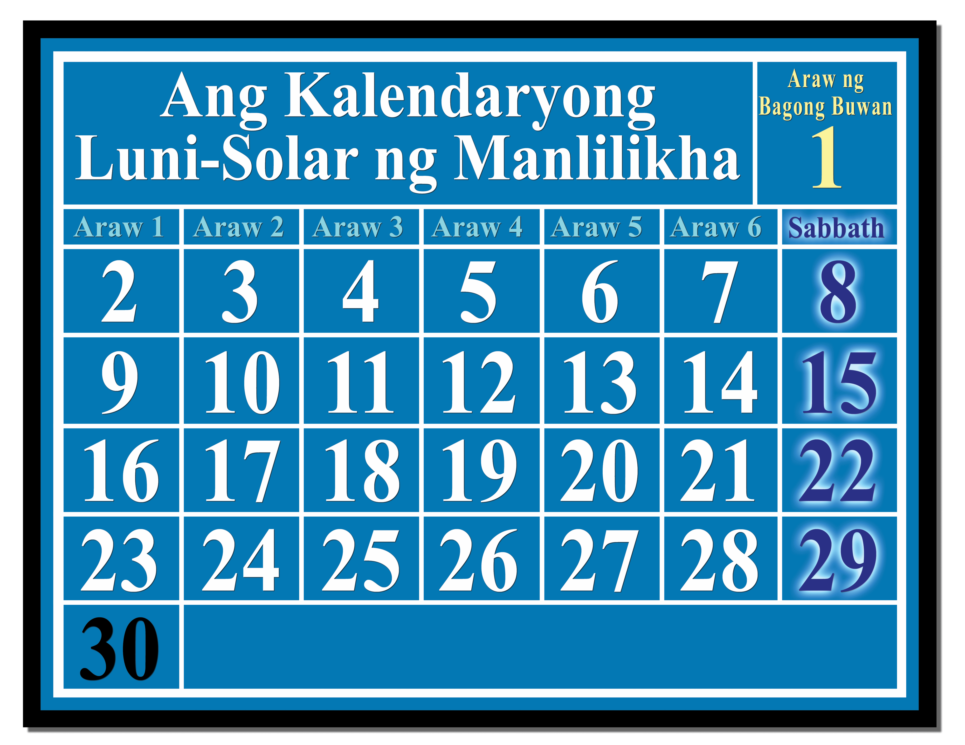 The Creator's Luni-Solar Calendar