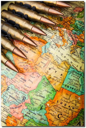 Geschosse & Karte des Mittleren Ostens