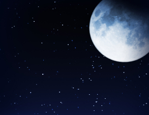 moon and earth