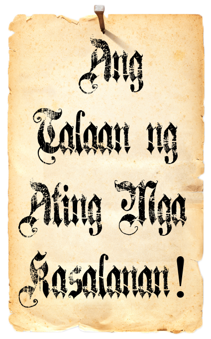 Ang Talaan ng Ating Mga Kasalanan!