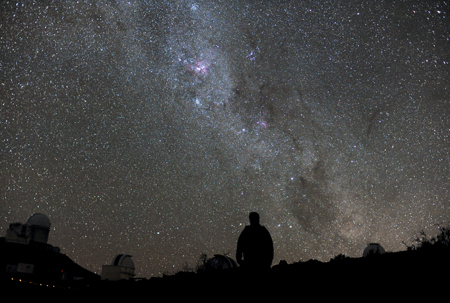 cielo nocturno estrellado