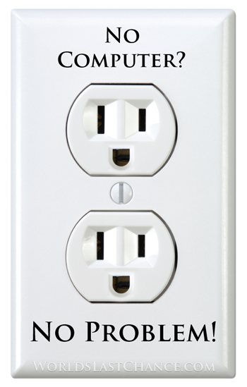 No computer? No problem! Happy Outlet