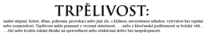 TRPĚLIVOST