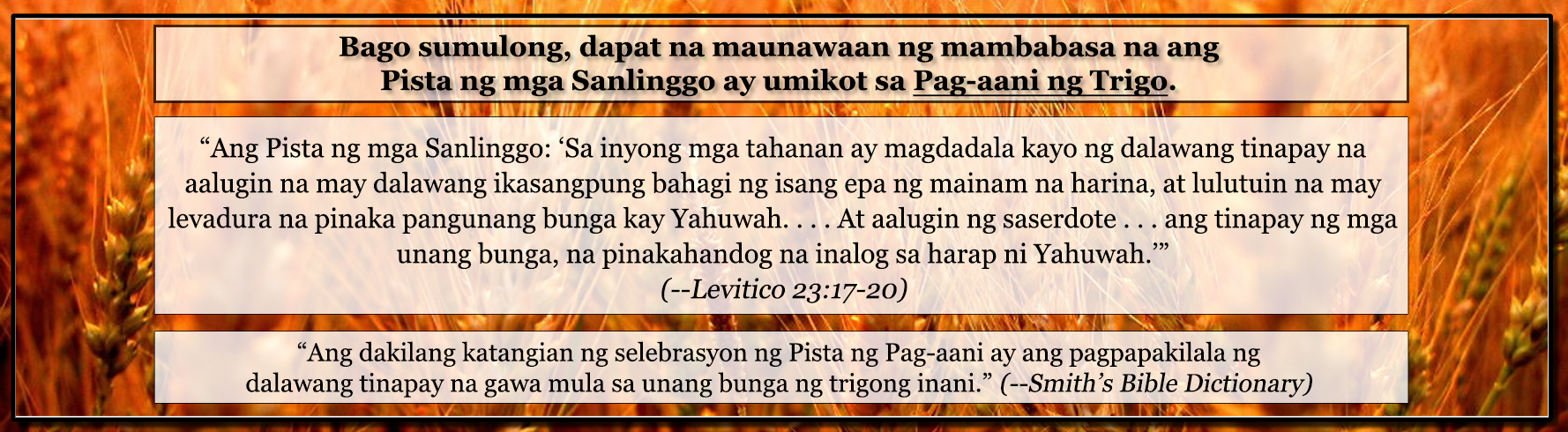 Pentecostes | Pagpapanumbalik ng Kalkulasyon image