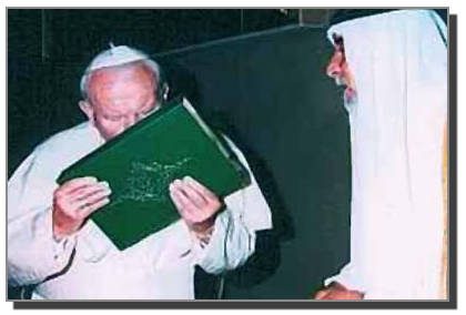 Pope John Paul II Kissing the Koran (Quran)