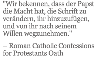 Roman Catholic Confessions for Protestants Oath Quote