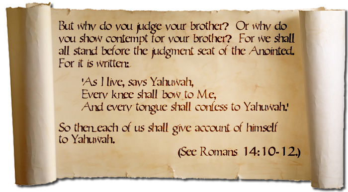 Romans 14:10-12