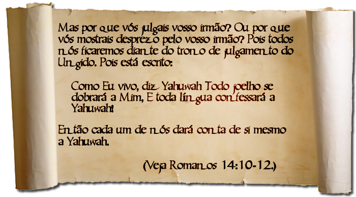 Romanos 14:10-12