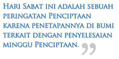 Hari Sabat | Bagian 2 – Abadi & Kekal image