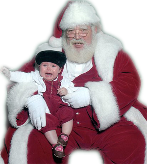 Santa Claus dan menangis anak