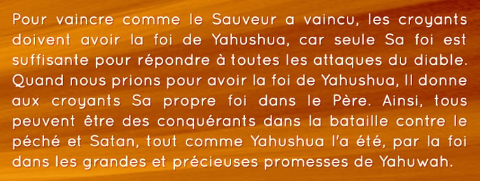 Le Secret de la Victoire: Posséder la Foi de Yahushua image