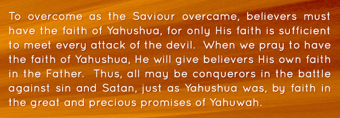 The Secret of Overcoming: Possessing the Faith of Yahushua image