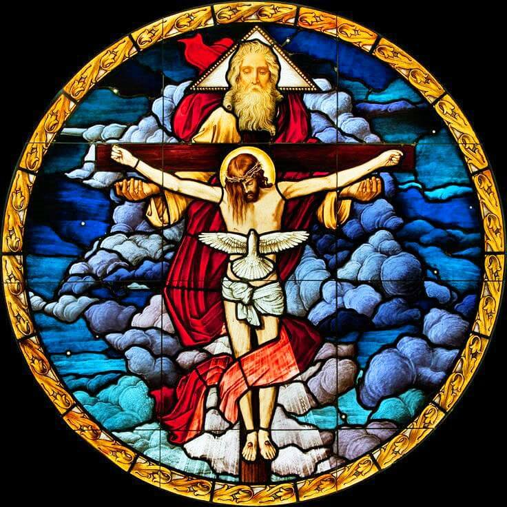 stained glass trinity