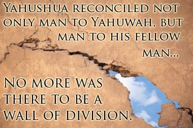 pader ng paghihiwalay na sinira ni Yahushua