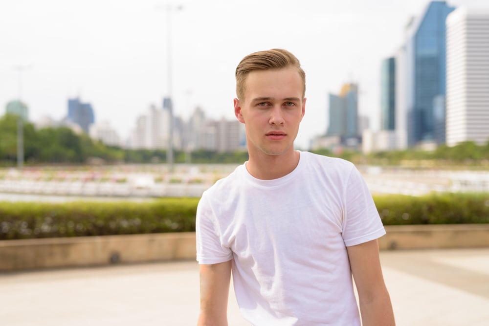 young man relaxing