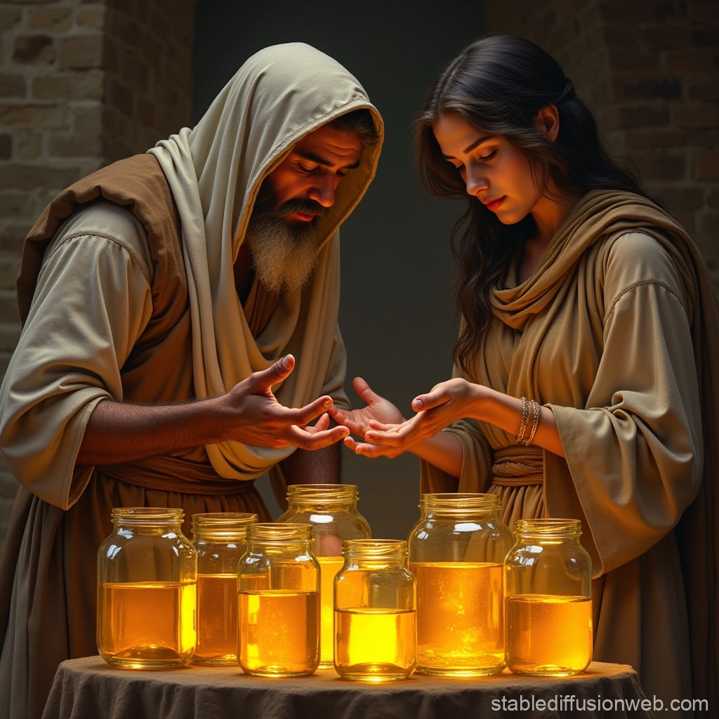 widow and the jars