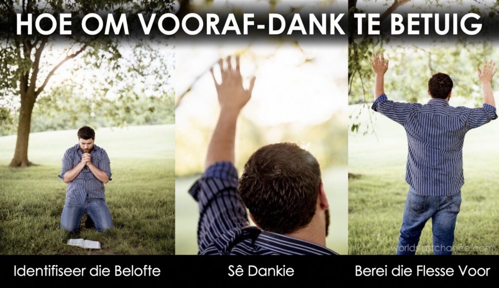 hoe om vooraf dank te betuig