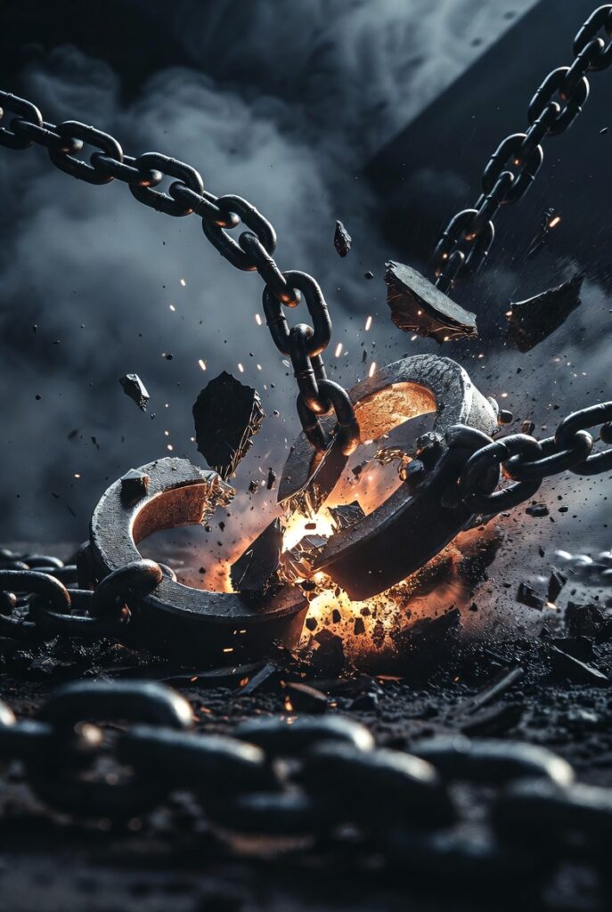 broken shackles