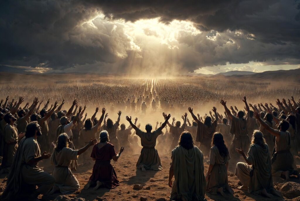Ancient Israelites praising Yahuwah