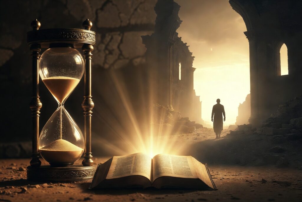 Bible and Hourglass