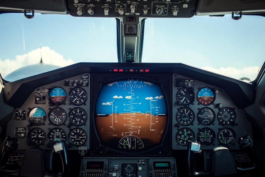 airplane cockpit