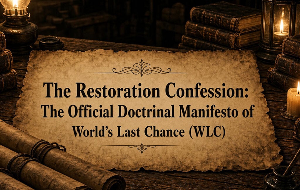 The Restoration Confession - The Official Doctrinal Manifesto of World's Last Chance