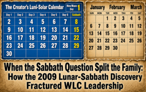 When the Sabbath Question Split the Family: How the 2009 Lunar-Sabbath Discovery Fractured WLC Leadership