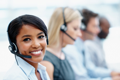 young woman, telemarketer