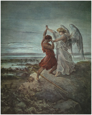 Jacob wrestling with the angel