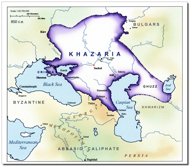 khazariska riket vid höjden av dess makt