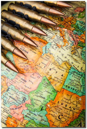 “Balas & Mapa do Oriente Médio