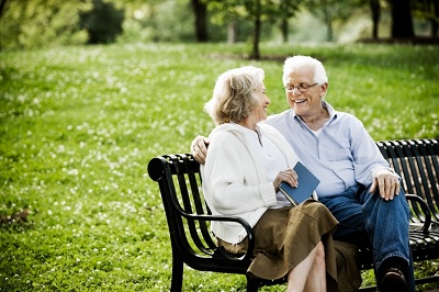 lady sitting on a bench