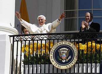 påve Benediktus XVI och George W. Bush