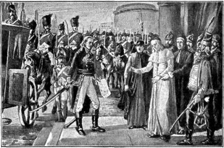 Pope Pius VI being taken captive by French armies
