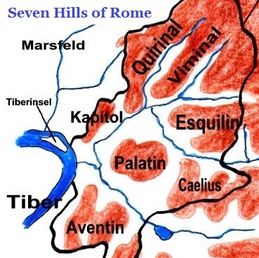 sete colinas de Roma